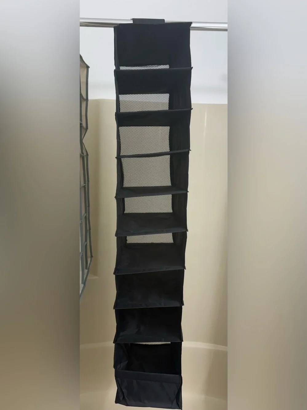 Black Hanging Closet Organizer - 8-Tier Fabric Storage